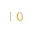 14kt Gold Natural Diamond Huggie Hoop Earrings